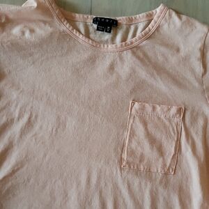 THEORY Light Peach Tee with Pocket Size M